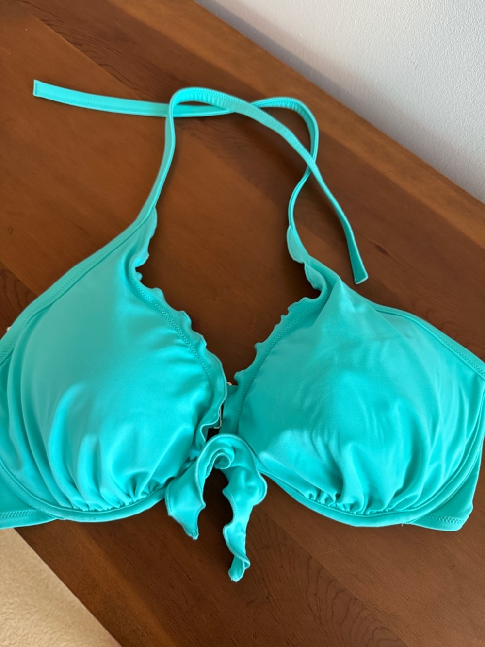 Victoria's Secret Aqua Mint Halter Bikini Top
